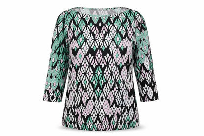 Market & Spruce Womens Multicoloured Geometric Tunic Top M
