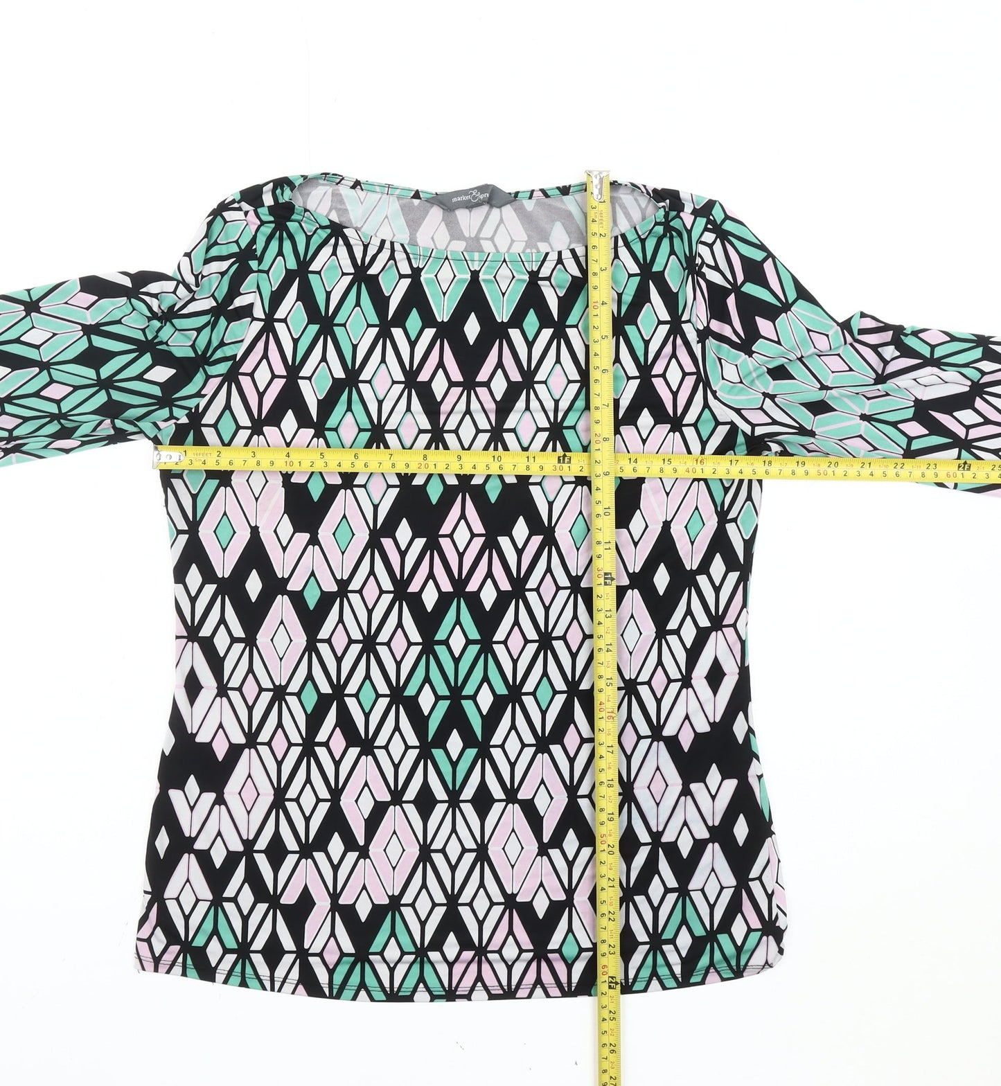 Market & Spruce Womens Multicoloured Geometric Tunic Top M