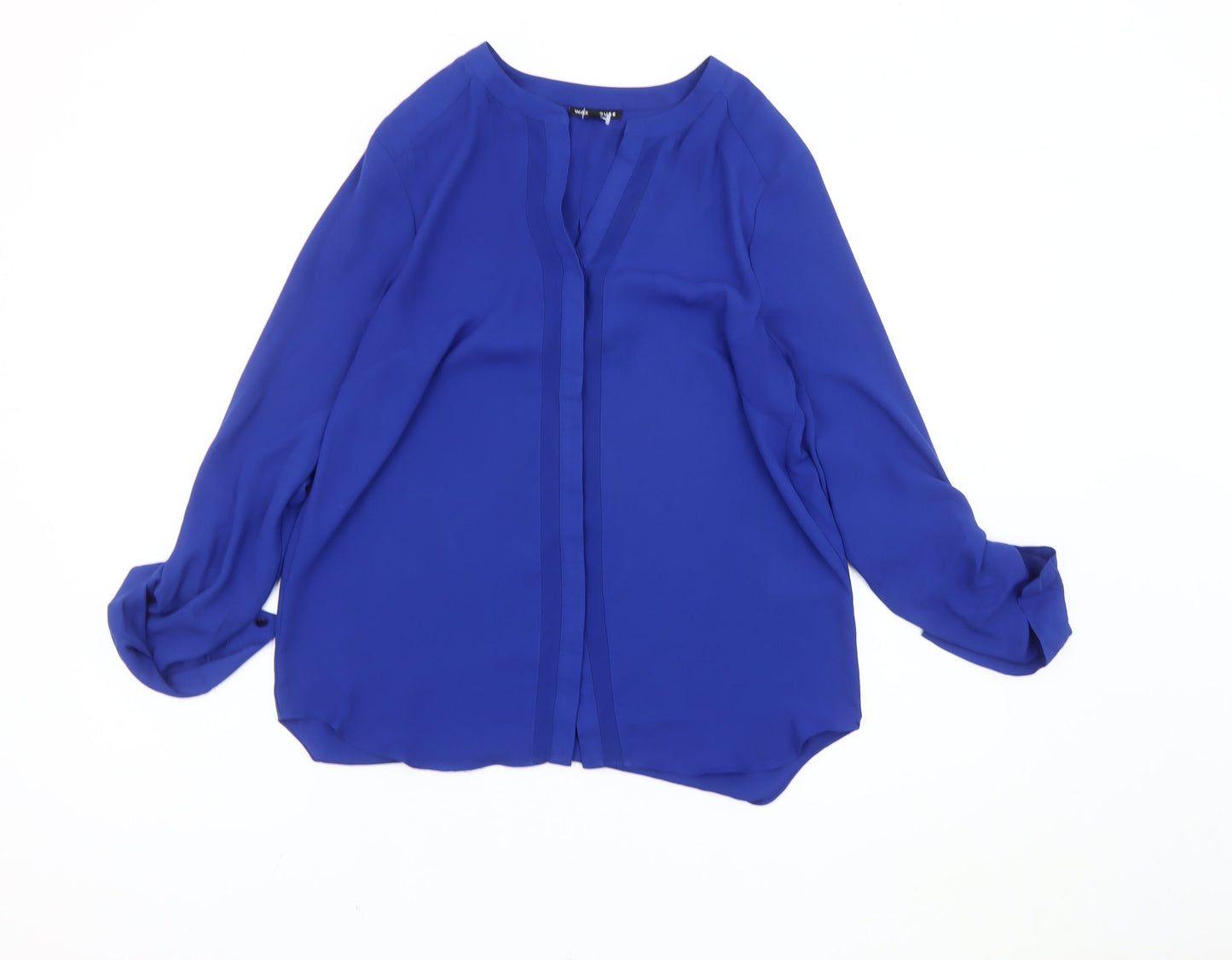Womens UK Size 10 Warehouse Blue Basic Blouse