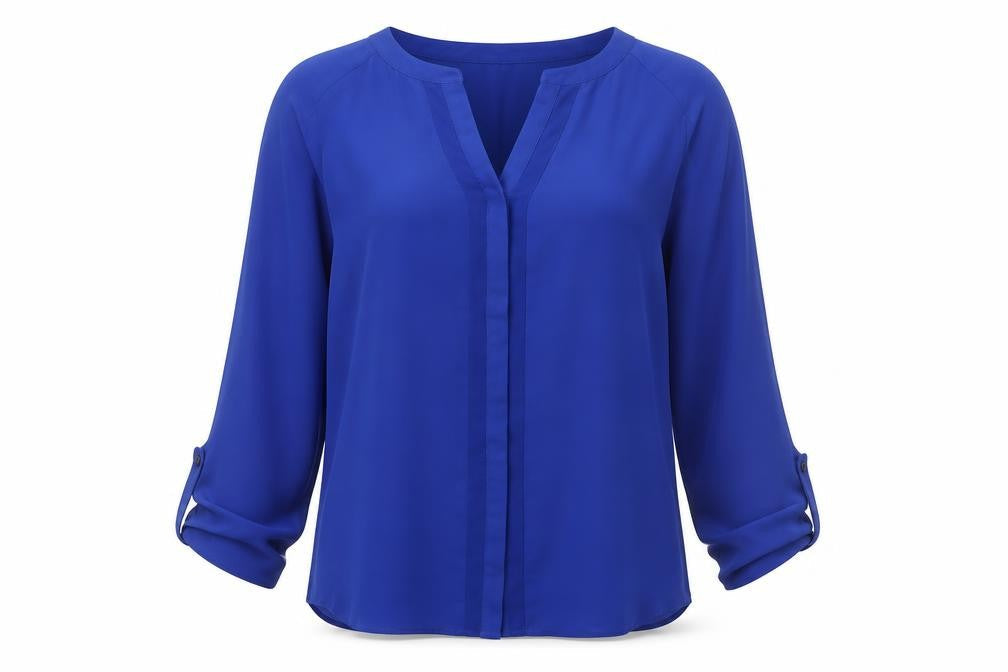 Womens UK Size 10 Warehouse Blue Basic Blouse