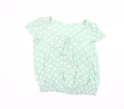 Womens UK Size 12 NEXT Green Tunic Blouse