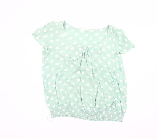Womens UK Size 12 NEXT Green Tunic Blouse