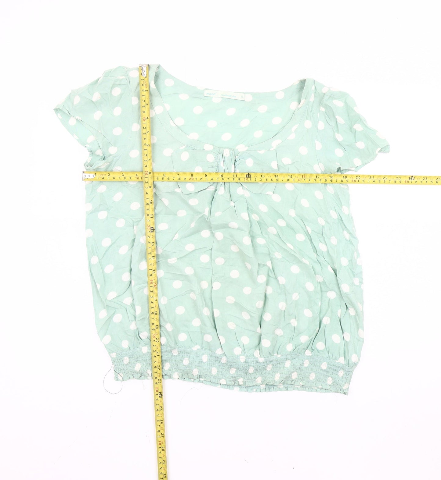 Womens UK Size 12 NEXT Green Tunic Blouse