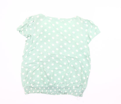 Womens UK Size 12 NEXT Green Tunic Blouse