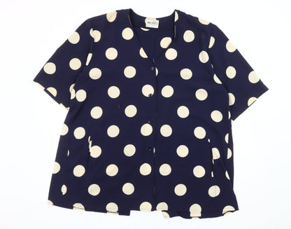 Womens UK Size 12 Wallis Blue Basic Blouse