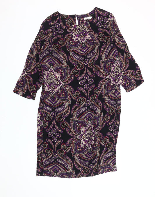 Marks and Spencer Womens Multicoloured Paisley Shift Dress Size 14