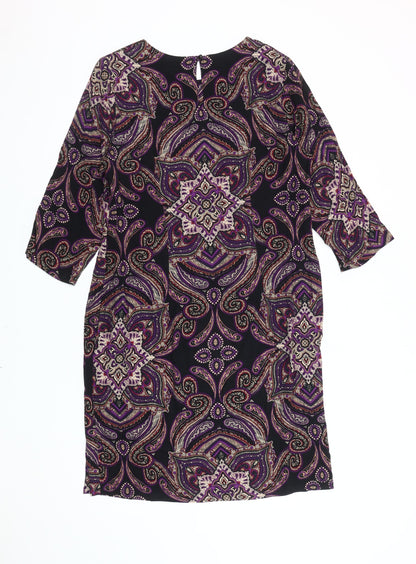 Marks and Spencer Womens Multicoloured Paisley Shift Dress Size 14