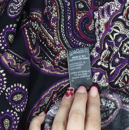 Marks and Spencer Womens Multicoloured Paisley Shift Dress Size 14