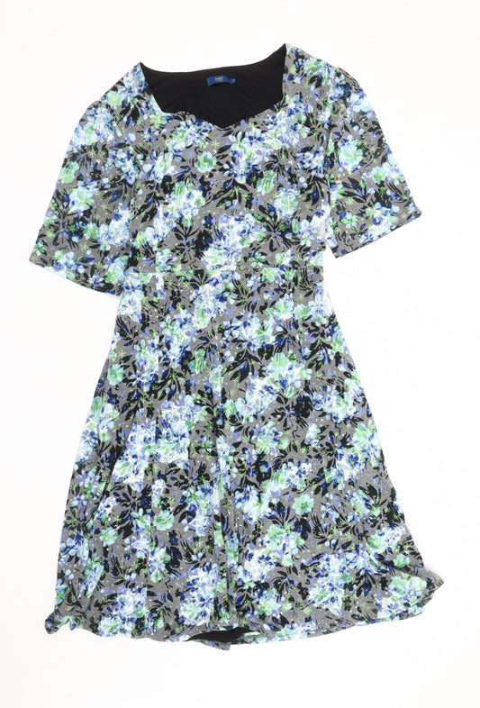 Cotton Traders Women’s Multicoloured Floral A-Line Dress Size 18