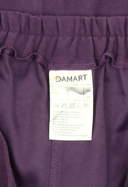Damart Women Purple Flare Knee Length Skirt Size 18 Polyester
