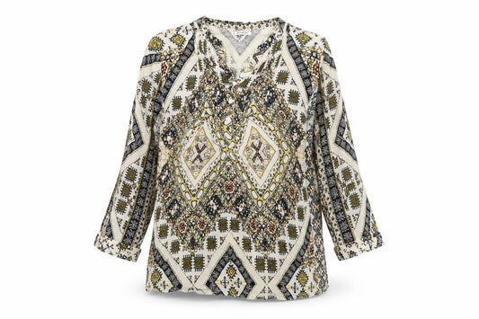 Womens UK Size 16 Damart Multicoloured Tunic Blouse