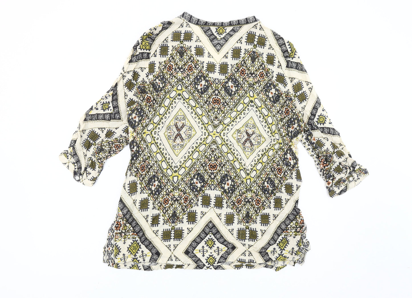 Damart Womens Multicoloured Bohemian Tunic Blouse UK 16 Viscose