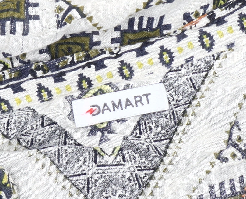 Damart Womens Multicoloured Bohemian Tunic Blouse UK 16 Viscose