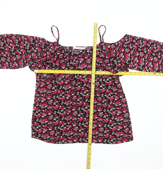 George Women’s Multicoloured Floral Cold Shoulder Blouse UK 10