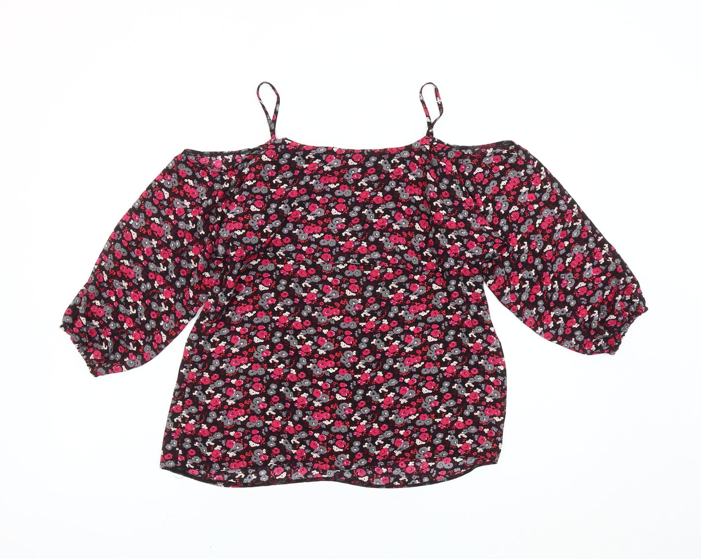 George Women’s Multicoloured Floral Cold Shoulder Blouse UK 10