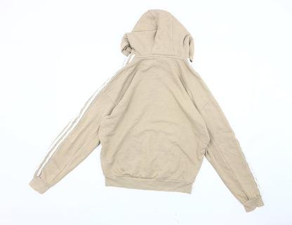 Adidas Womens Beige Pullover Hoodie Size 8 Regular Fit Casual