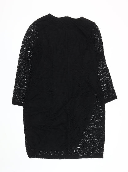 George Women’s Black Lace Long Sleeve Sheath Dress Size 18