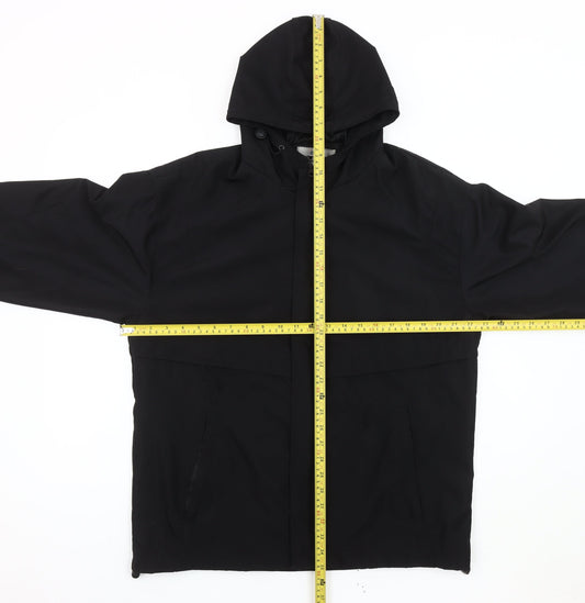 Mens UK Size XL BY-BILL Black Windbreaker Coat