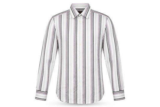 Ben Sherman Men's Multicoloured Striped Cotton Long Sleeve Shirt M