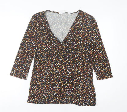 Womens UK Size M Mamalicious Multicoloured Wrap Blouse