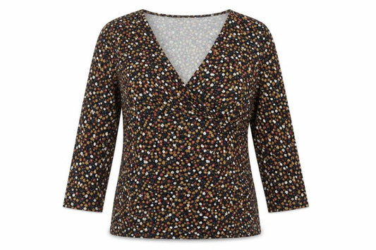 Womens UK Size M Mamalicious Multicoloured Wrap Blouse
