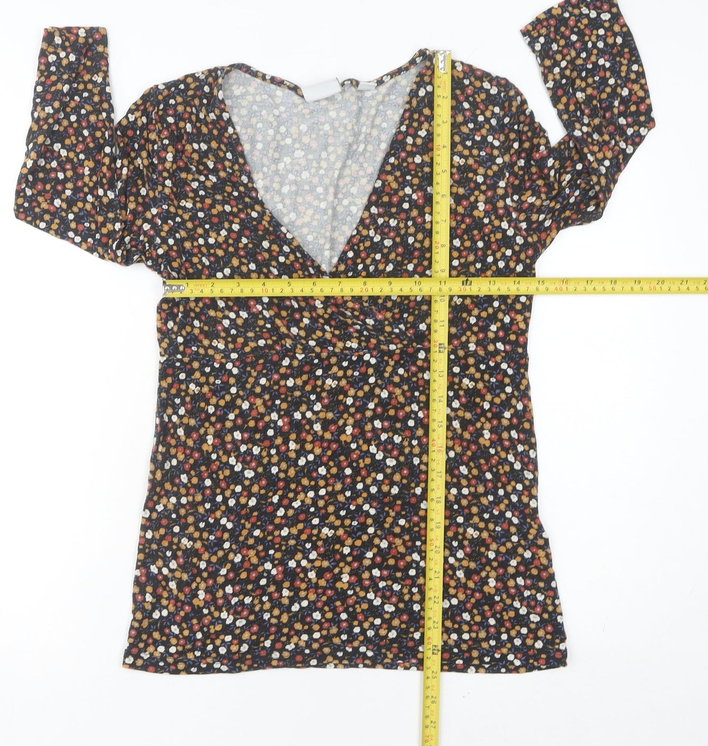Womens UK Size M Mamalicious Multicoloured Wrap Blouse