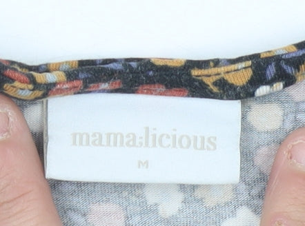 Womens UK Size M Mamalicious Multicoloured Wrap Blouse