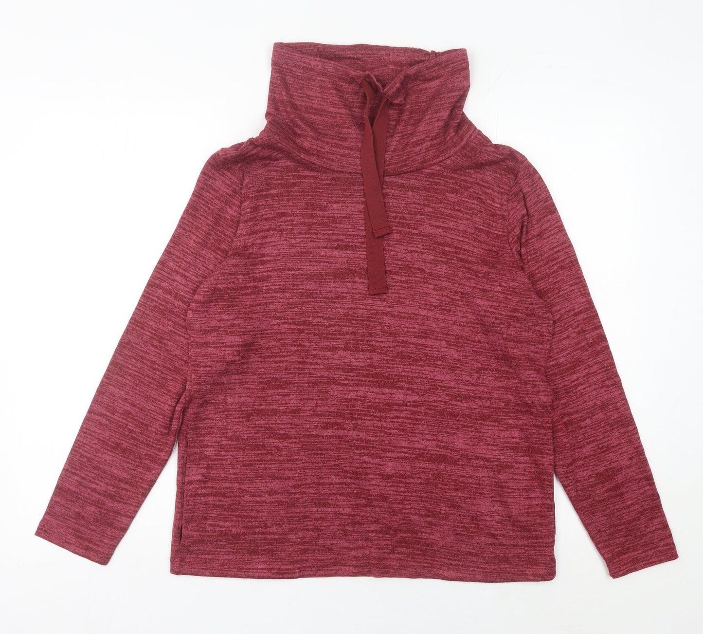 Isle Womens Red Long Sleeve Lounge Top Size S High Neck