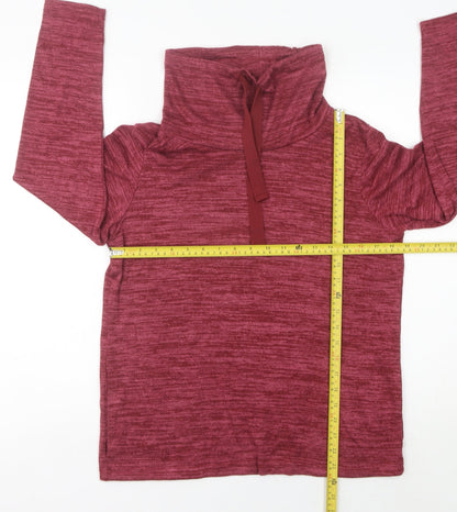 Isle Womens Red Long Sleeve Lounge Top Size S High Neck