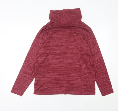 Isle Womens Red Long Sleeve Lounge Top Size S High Neck