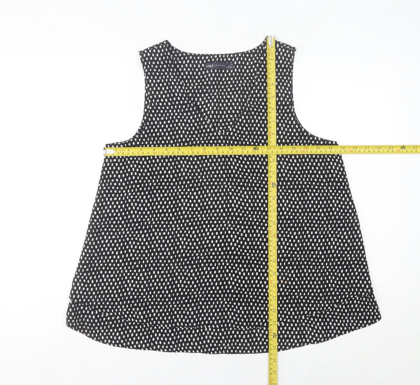 Womens UK Size 20 Marks and Spencer Black Basic Tank