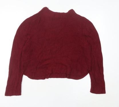 Womens UK Size L American Apparel Red Pullover Jumper