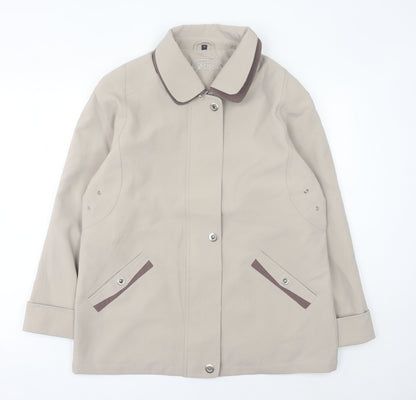 Womens UK Size 14 Finesse Beige Rain Coat