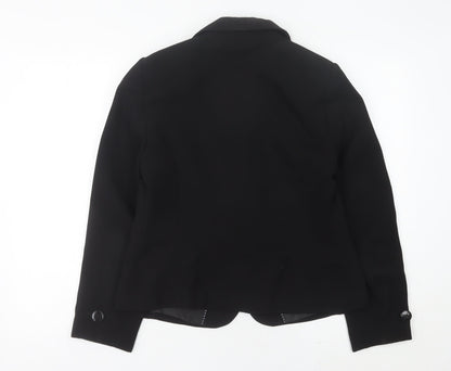 Marks and Spencer Women Black Size 14 Blazer Jacket Smart Workwear
