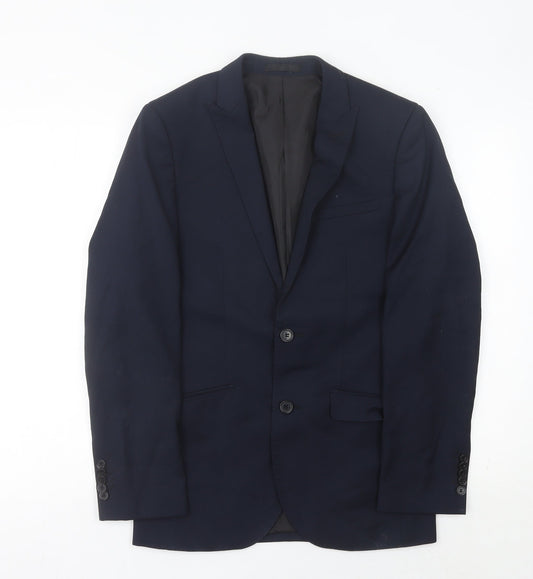 Mens UK Size 36 ONESIX5IVE Regular Blue Suit Jacket