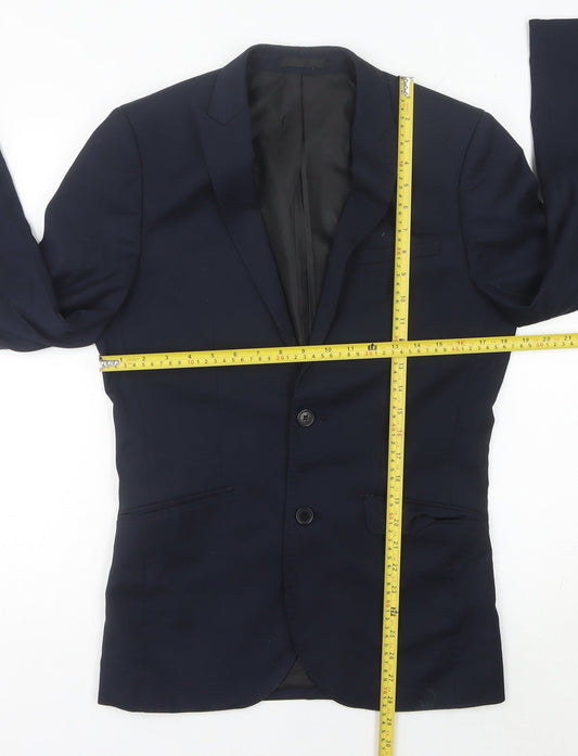 Mens UK Size 36 ONESIX5IVE Regular Blue Suit Jacket