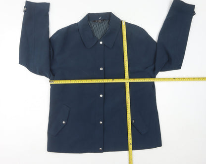 Bonmarche Womens Blue Mid-Length Button Jacket Size 14 Casual Workwear