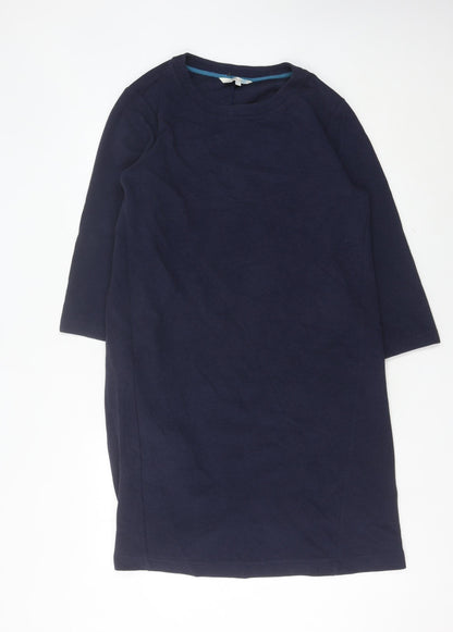 Boden Women’s Blue Shift Dress Size 10 Knee Length 3/4 Sleeve
