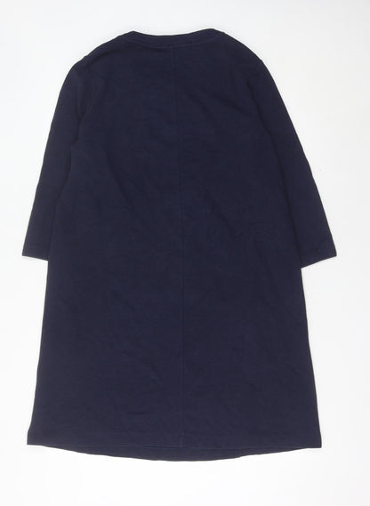 Boden Women’s Blue Shift Dress Size 10 Knee Length 3/4 Sleeve