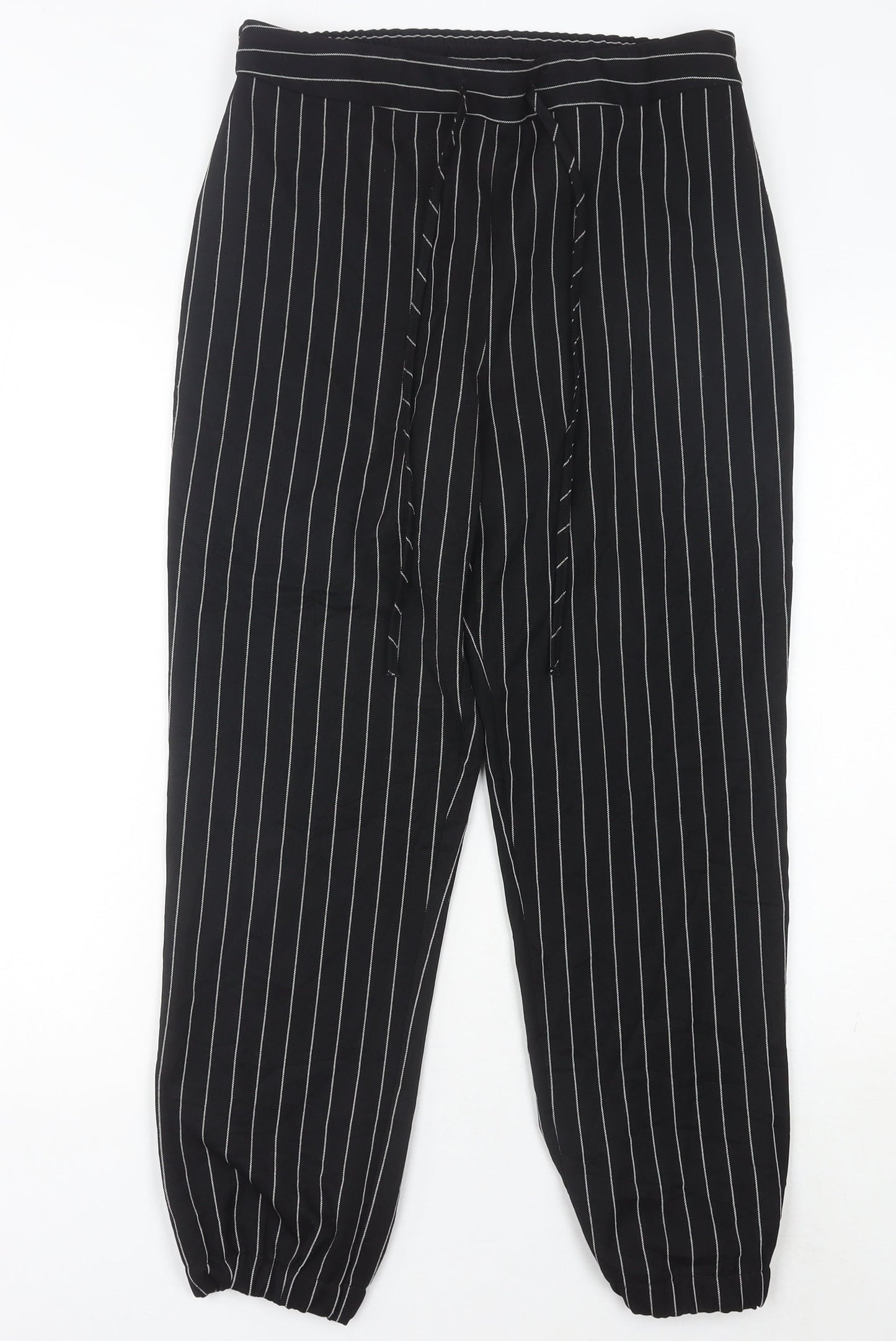Womens UK Size 10 ASOS Regular Fit Jogger Black Trousers