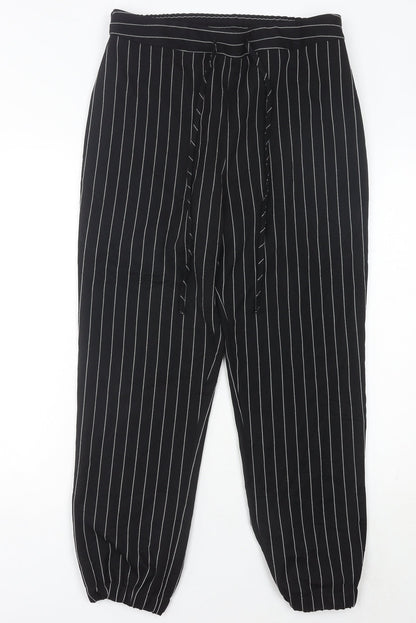 Womens UK Size 10 ASOS Regular Fit Jogger Black Trousers