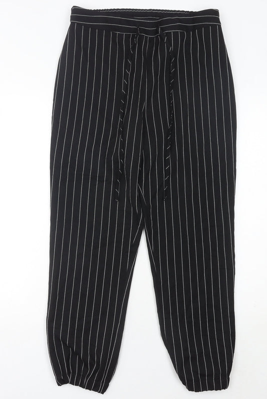 Womens UK Size 10 ASOS Regular Fit Jogger Black Trousers