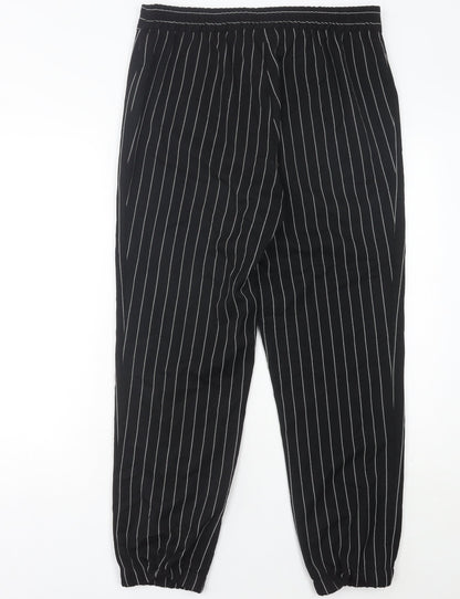 Womens UK Size 10 ASOS Regular Fit Jogger Black Trousers