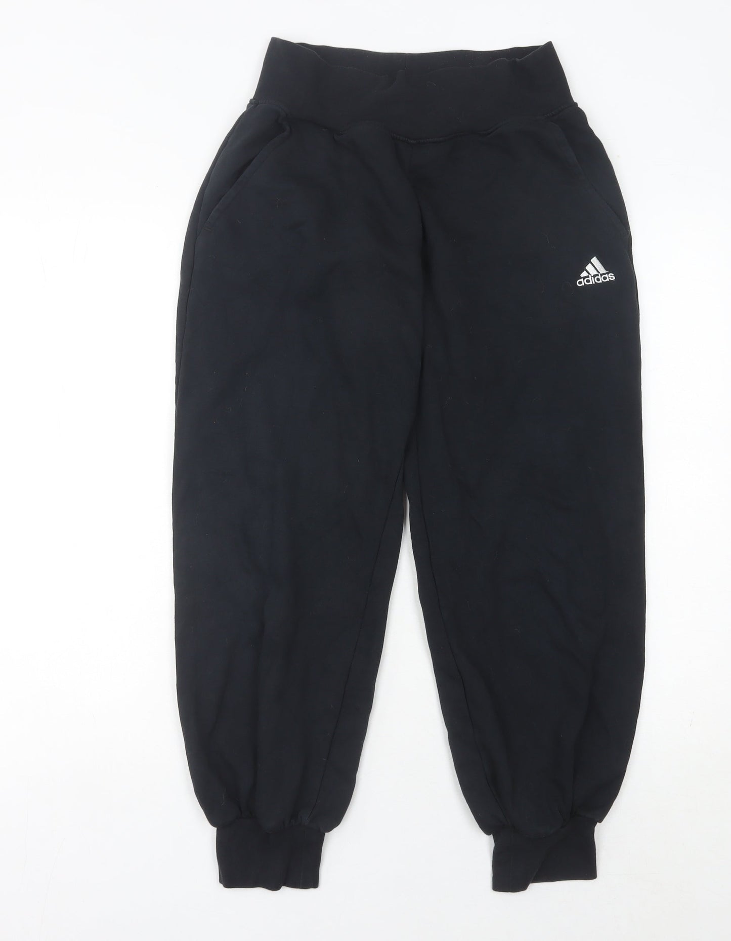 Womens UK Size 10 adidas Regular Fit Jogger Black Trousers