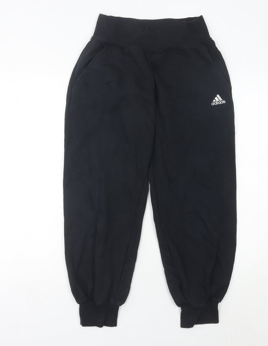 Womens UK Size 10 adidas Regular Fit Jogger Black Trousers