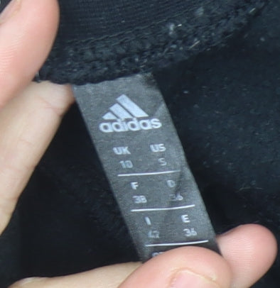 Womens UK Size 10 adidas Regular Fit Jogger Black Trousers