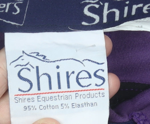 Shires Womens Purple Black Jodhpur Riding Trousers Size 28 Slim Fit