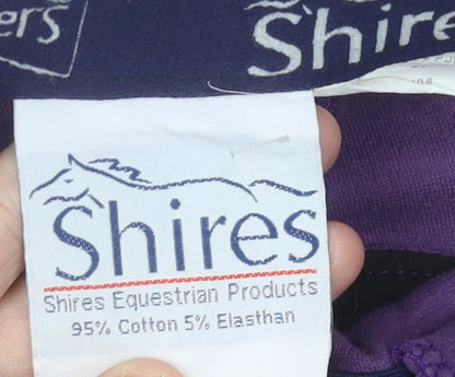 Shires Womens Purple Black Jodhpur Riding Trousers Size 28 Slim Fit