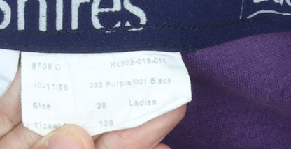 Shires Womens Purple Black Jodhpur Riding Trousers Size 28 Slim Fit