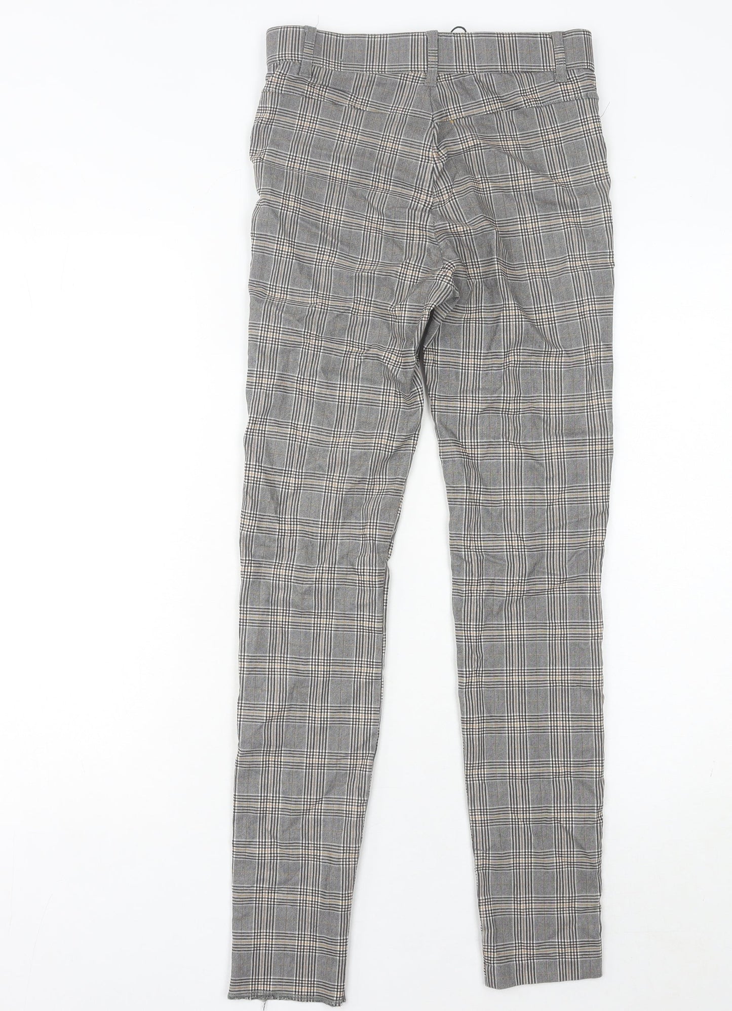 Womens UK Size S Zara Slim Fit Chino Grey Trousers